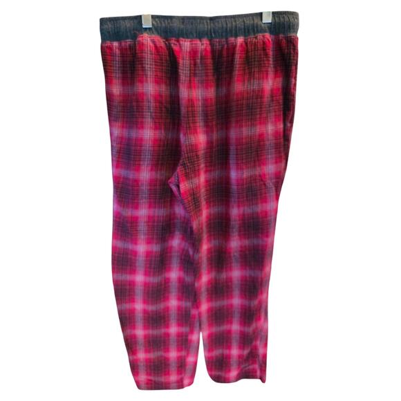 Eddie Bauer Mens Pajama Pants M Red Black Christmas 100% Cotton Pockets Sleep - Picture 3 of 5